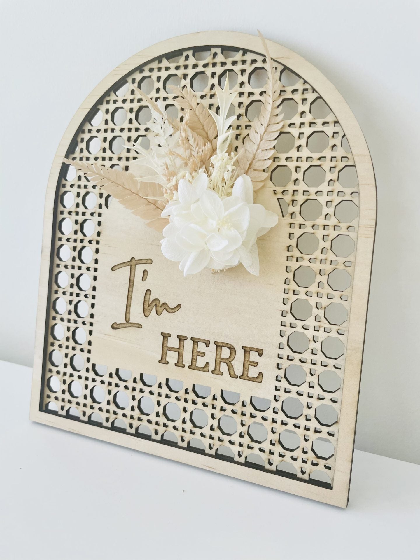 Rattan Floral Arch Sign