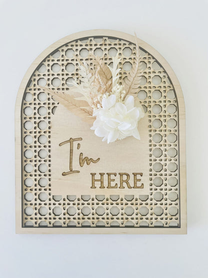 Rattan Floral Arch Sign