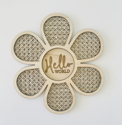 Rattan Flower Sign