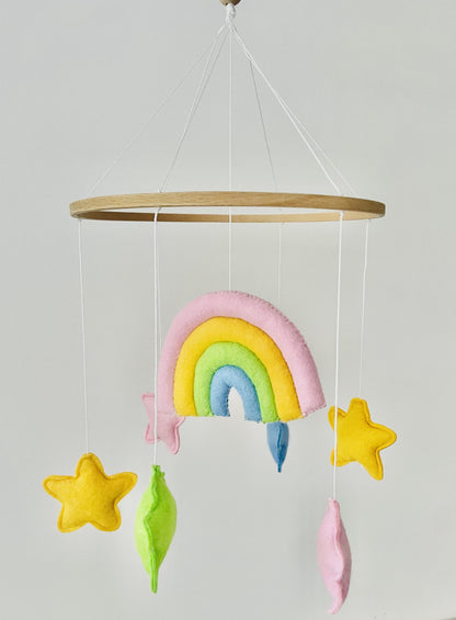 Pastel Rainbow Nursery Mobile