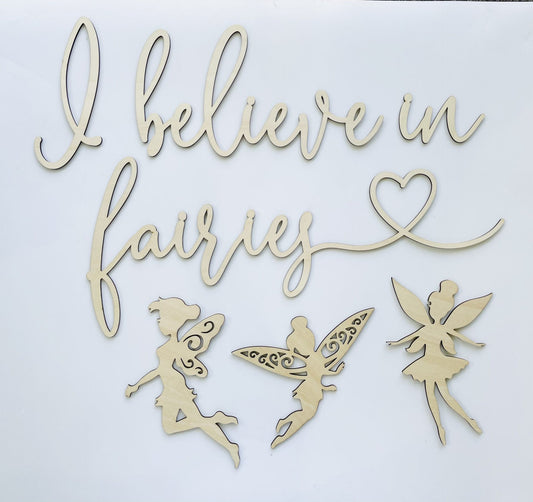 I believe in fairies wall plaque