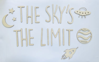 THE SKY'S THE LIMIT wall plaque