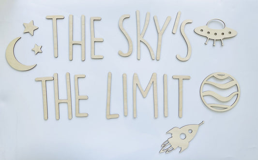 THE SKY'S THE LIMIT wall plaque