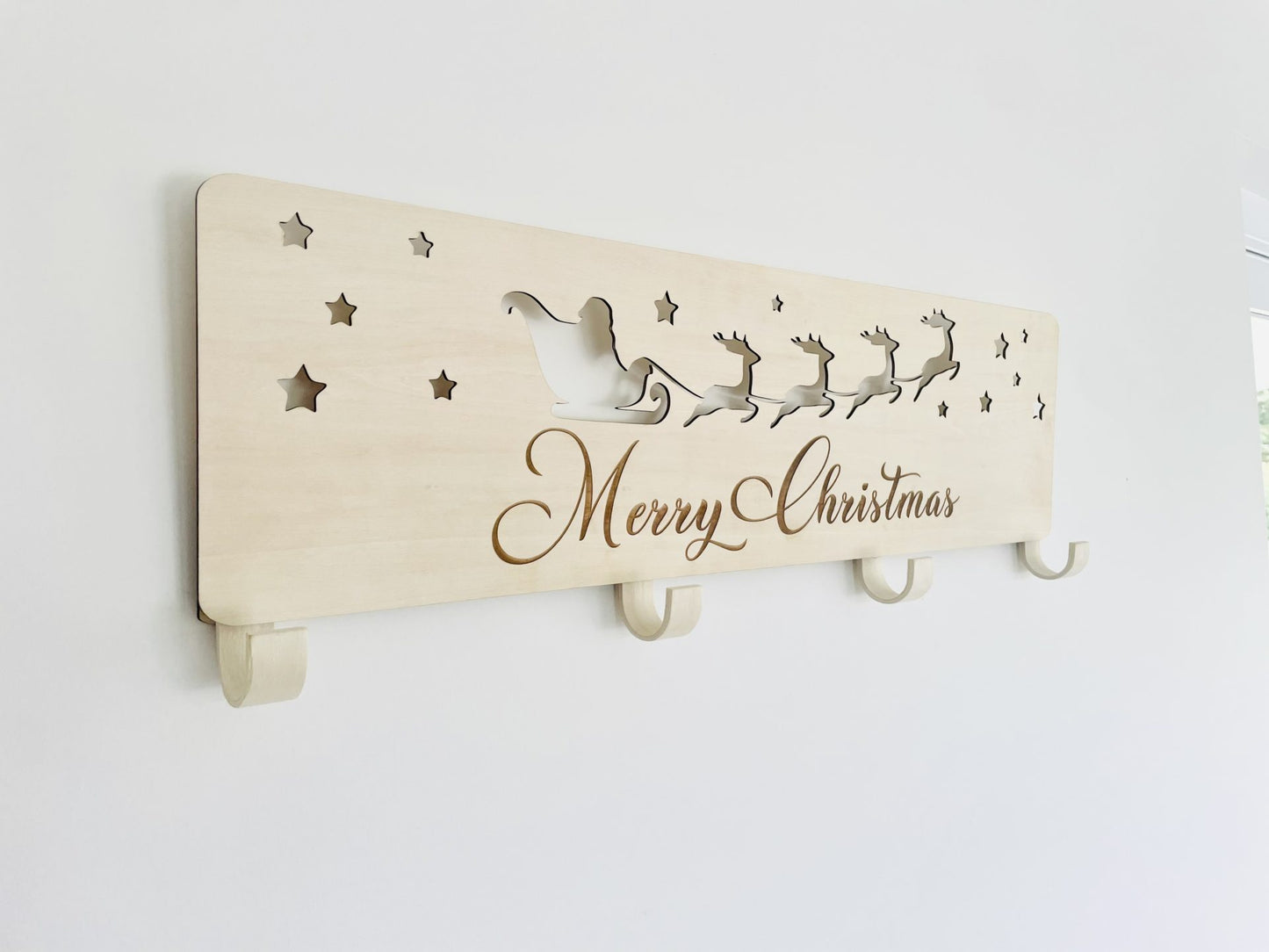 Christmas Stocking Hanger - Santa Sleigh