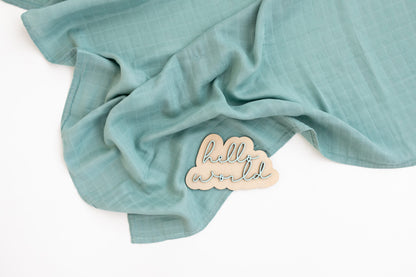 You are so loved Sage Muslin Swaddle