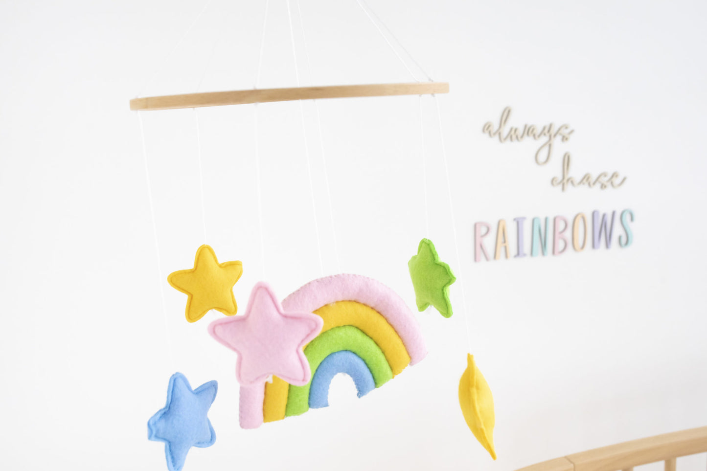 Pastel Rainbow Nursery Mobile