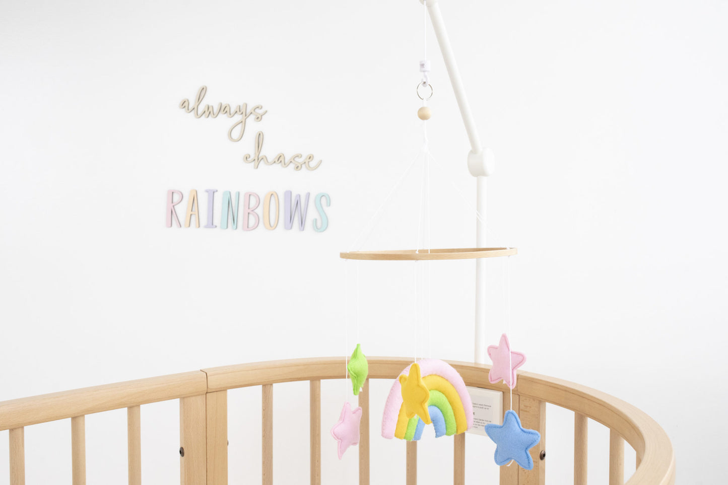 Pastel Rainbow Nursery Mobile