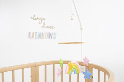 always chase RAINBOWS wall plaque