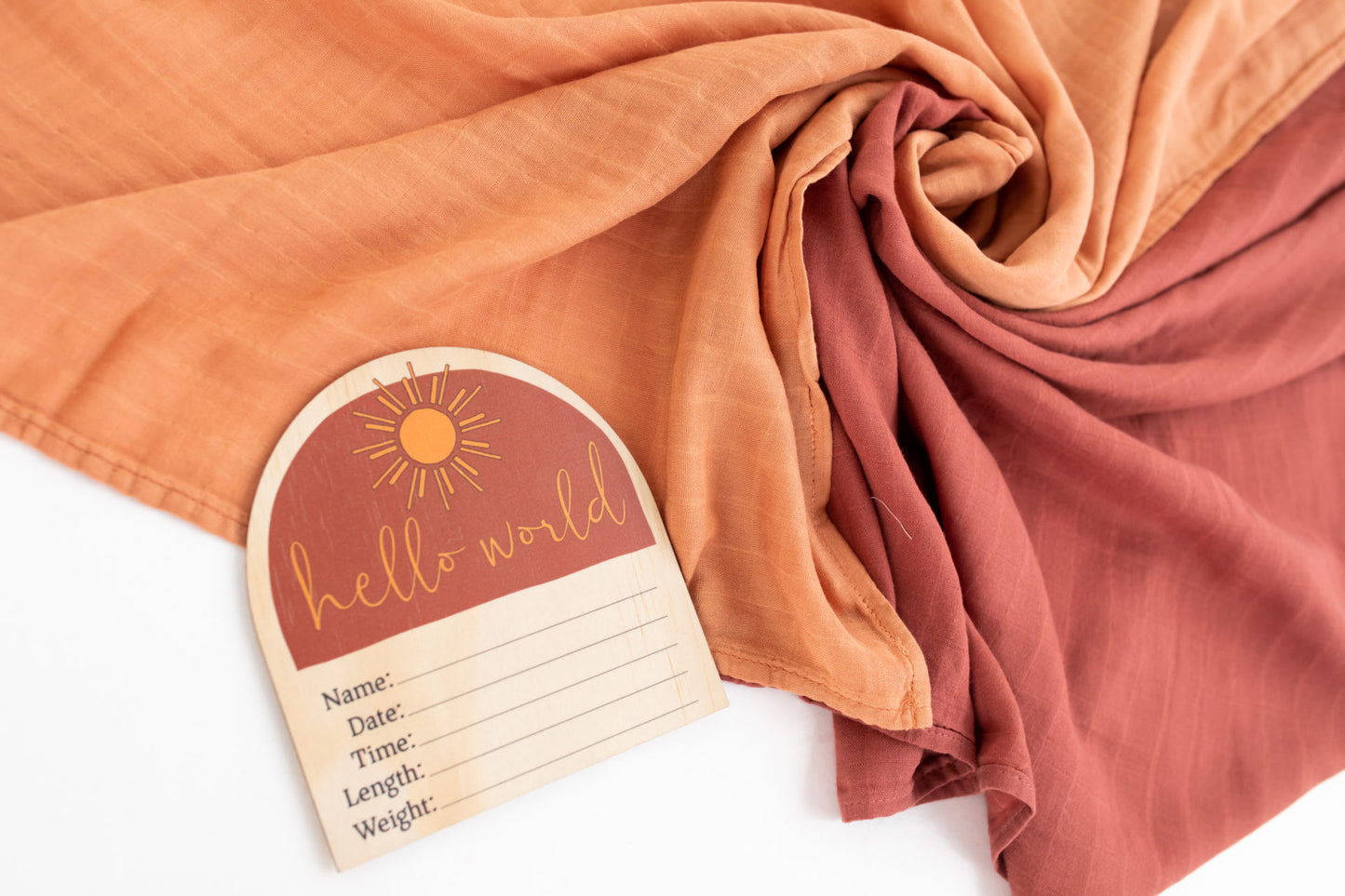 you will always have my heart Rust Muslin Swaddle