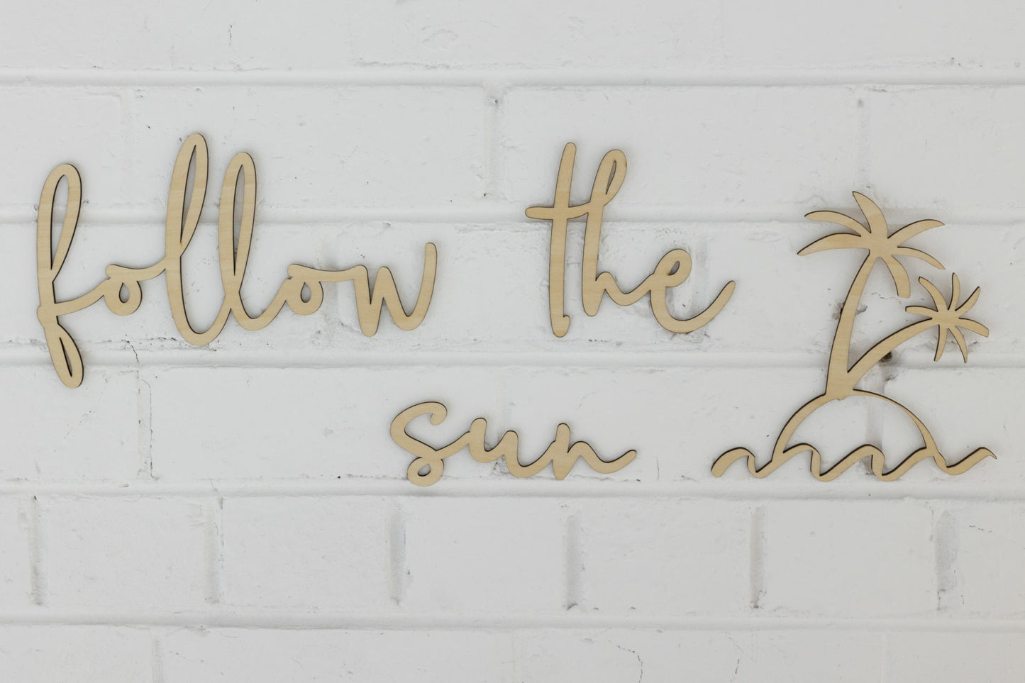 Follow the Sun + Palm Tree Decal wall plaque