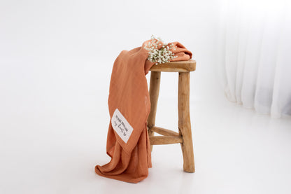 you will always have my heart Rust Muslin Swaddle