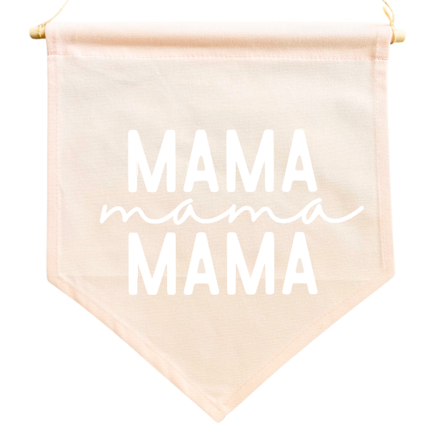 MAMA MAMA PINK Flag