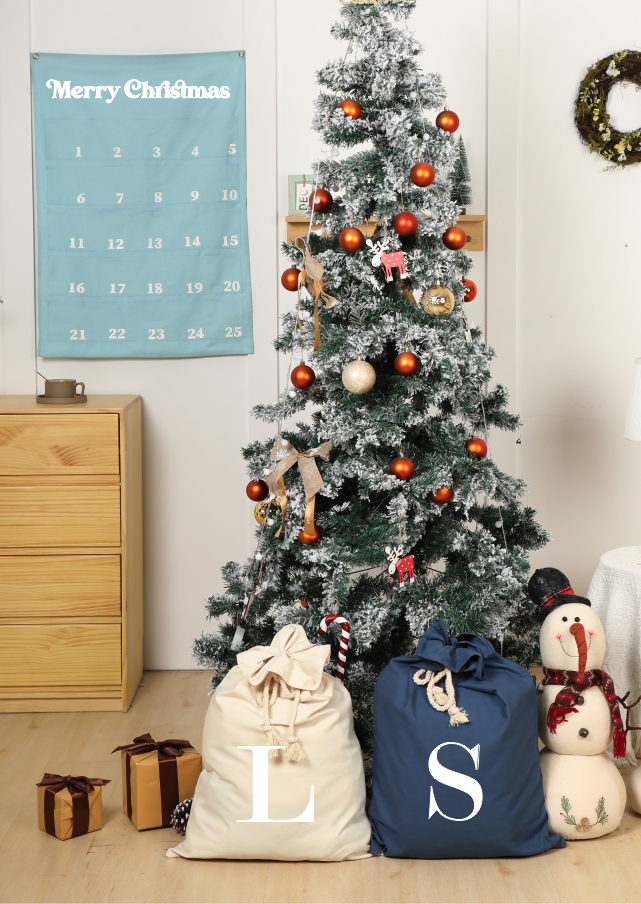 MONOGRAM Personalised Canvas Santa Sacks - Multiple Colours