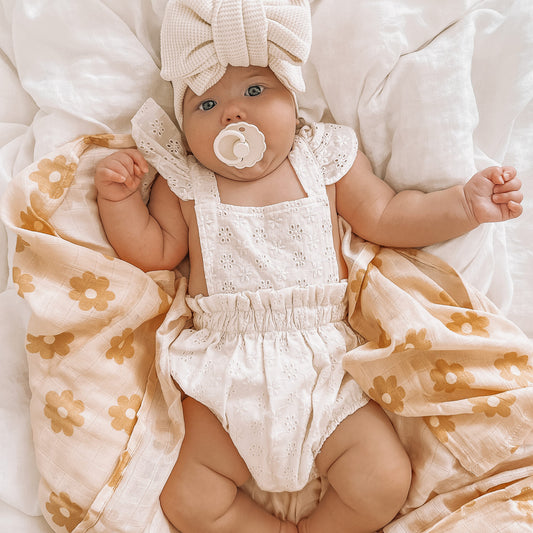 Daisy Muslin Wrap Swaddle