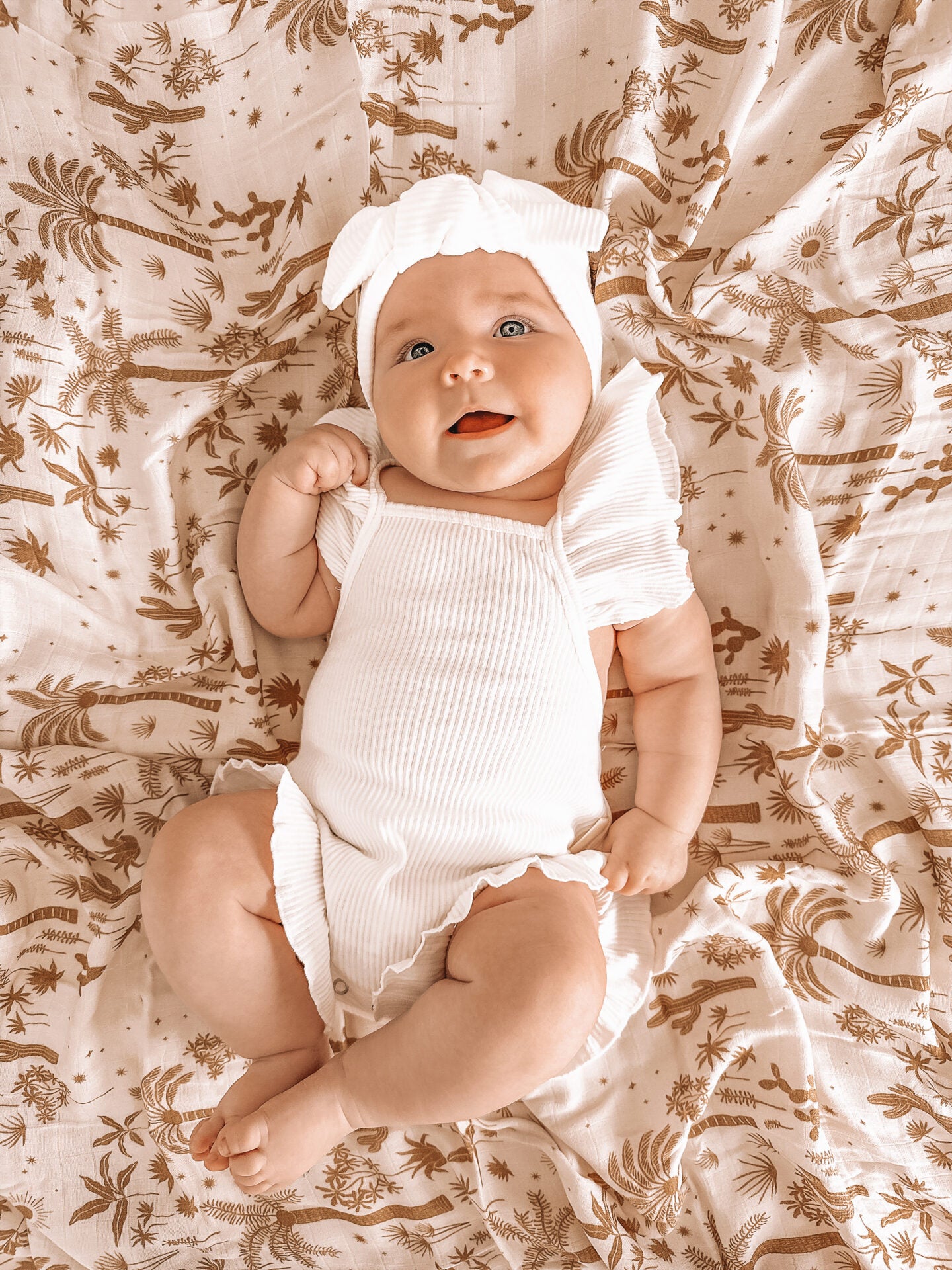 Desert Palms Organic Muslin Wrap Swaddle