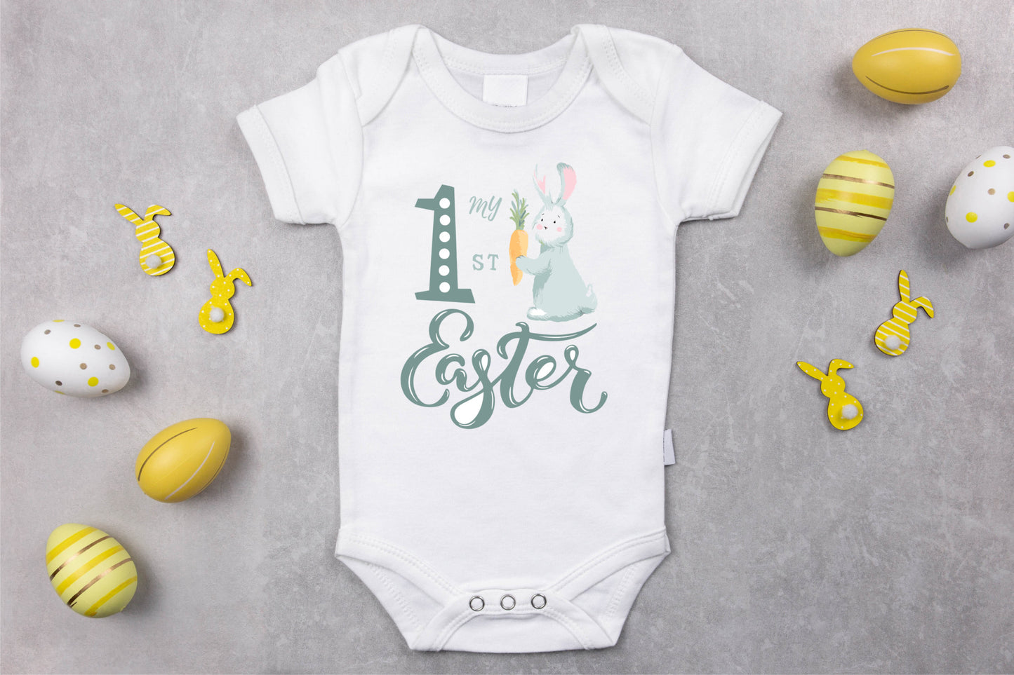 Easter Onesie - My First Easter Green Bunny