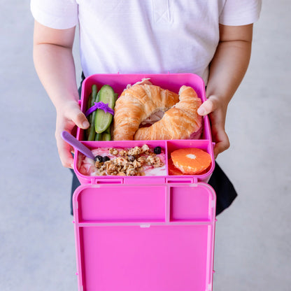 Personalised Pink Lunch Box - Pastel Rainbow