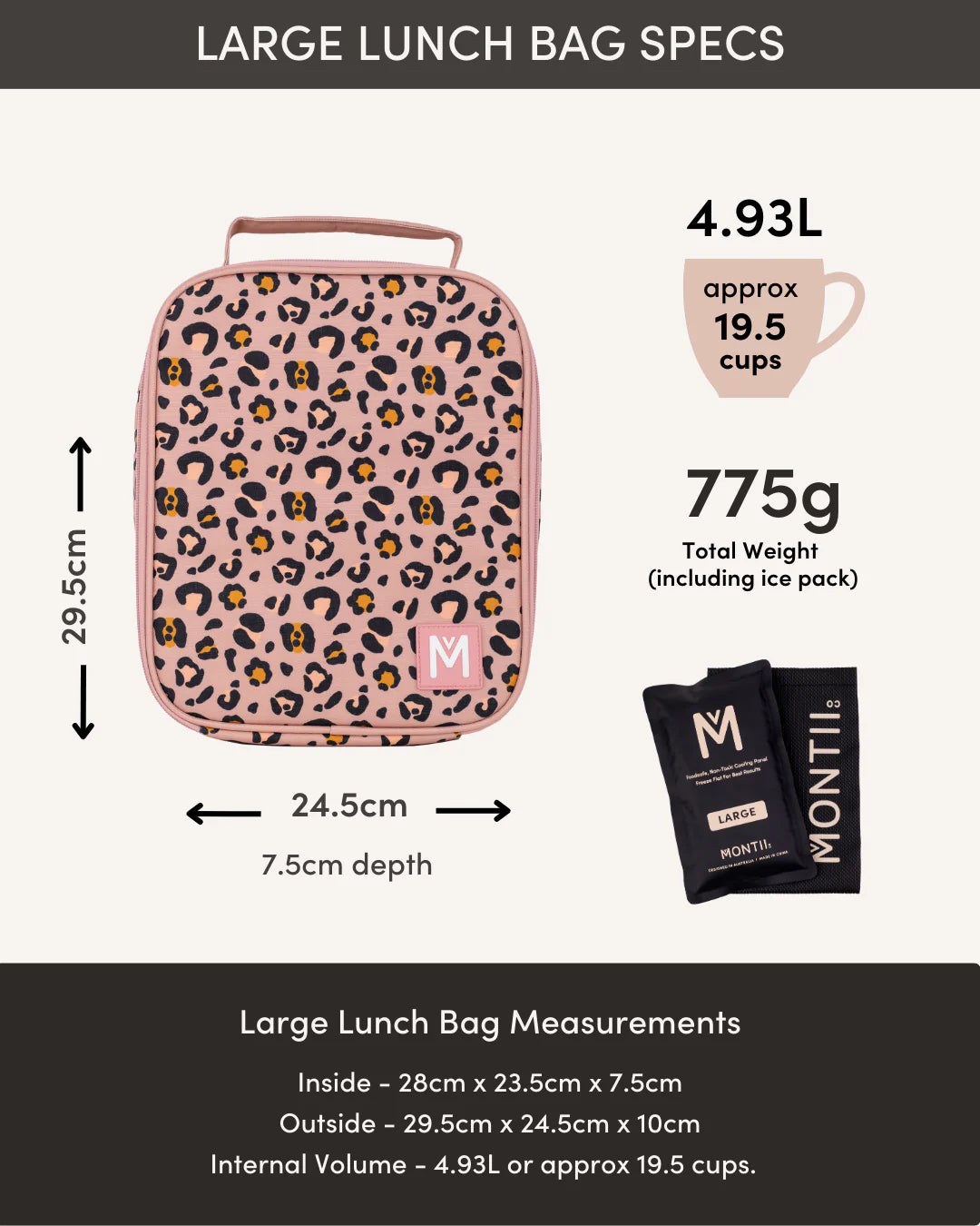 LARGE INSULATED LUNCH BAG  - Confetti