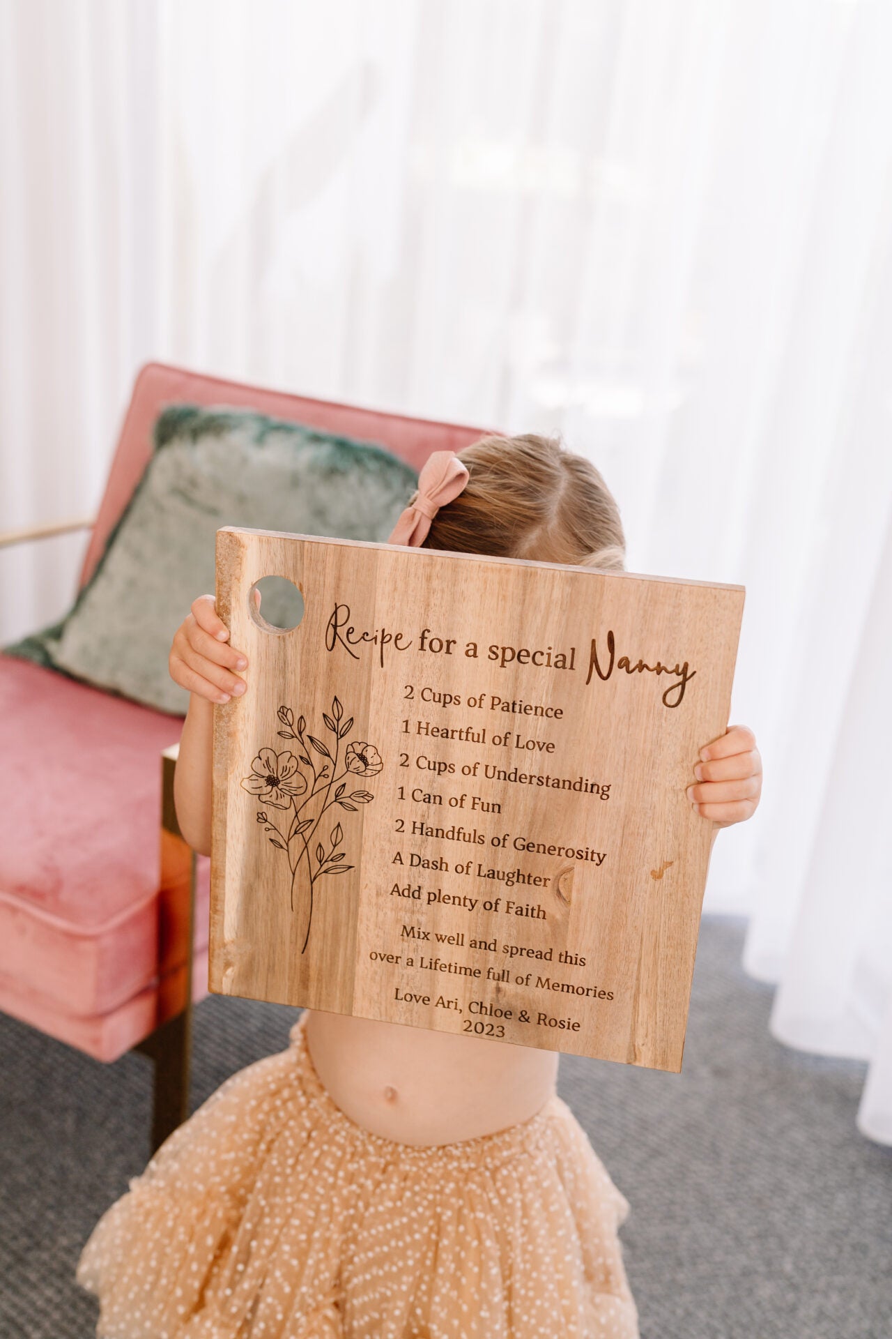 Personalised Special Recipe Wooden Serving Board