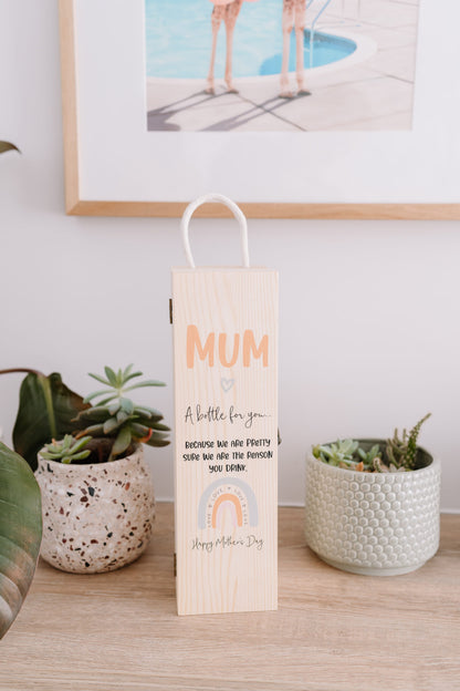 Wine Box Set - Mum Rainbow NON PERSONALISED