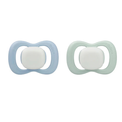 glow pacifier twin pack - blush + latte