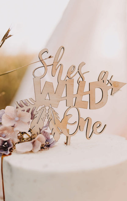 Shes a Wild One Cake Topper - Timber Tinkers