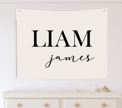 Personalised Block Letter Canvas Wall Hang
