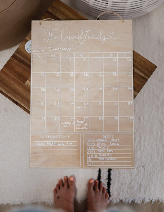 Family Calendar - Heart Design