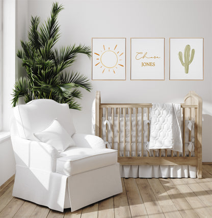 Personalised Sunny Days Wooden Canvas Print Set