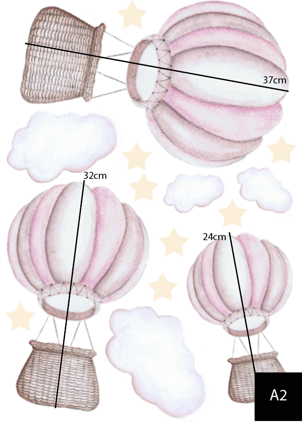 Pastel Hot Air Balloons