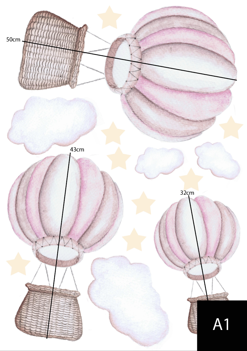 Pastel Hot Air Balloons