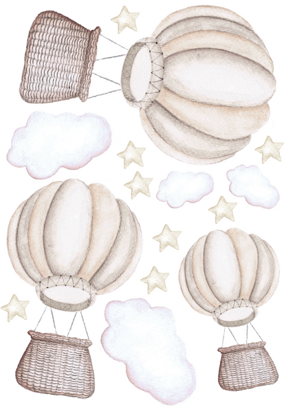 Pastel Hot Air Balloons