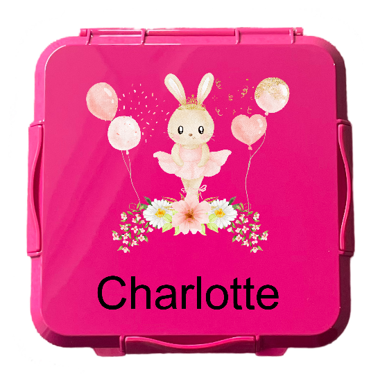 Personalised Magenta Lunch Box - Multiple Designs