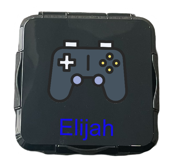 Personalised Black Lunch Box - Gamer