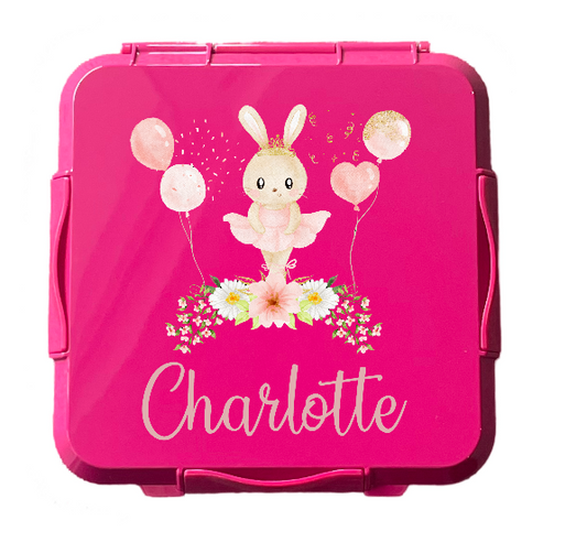 Personalised Magenta Lunch Box - Ballerina