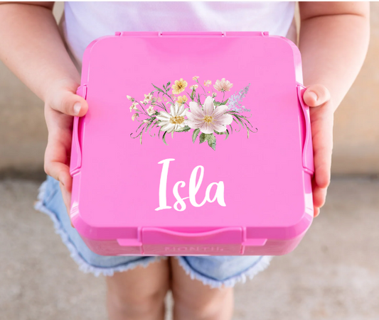 Personalised Pink Lunch Box - Daisy