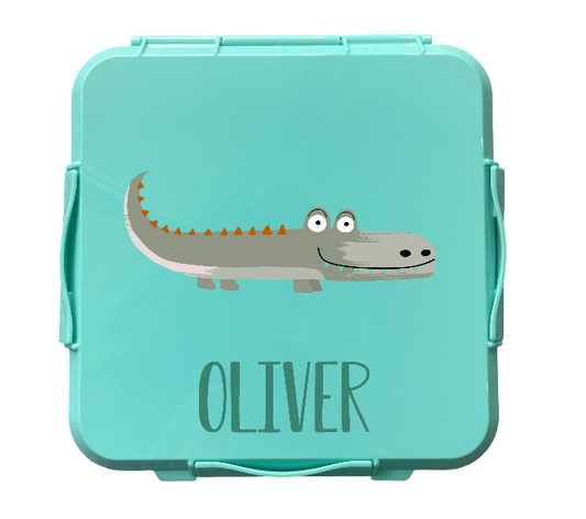 Personalised Mint Lunch Box - Croc