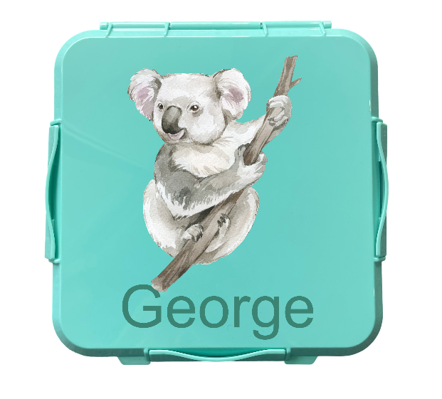 Personalised Mint Lunch Box - Koala