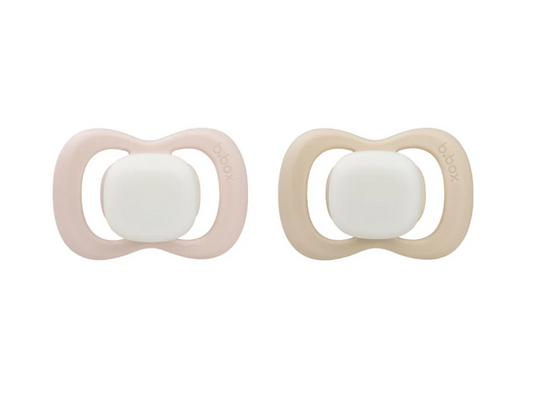 glow pacifier twin pack - blush + latte