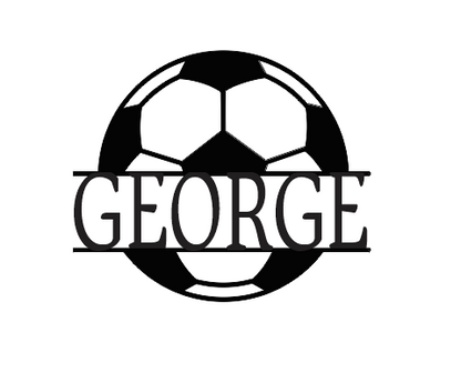 Soccer Ball Name Sign