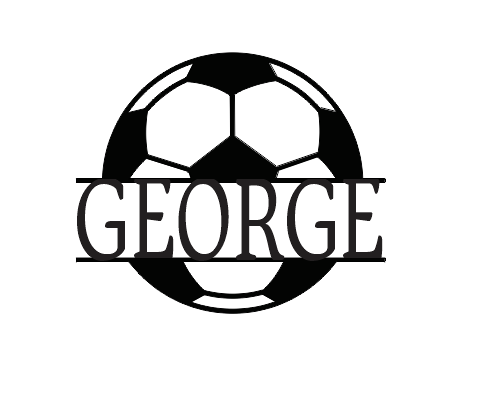 Soccer Ball Name Sign