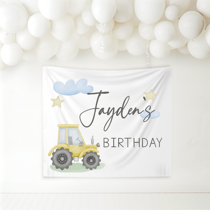 Birthday Banner - Tractor