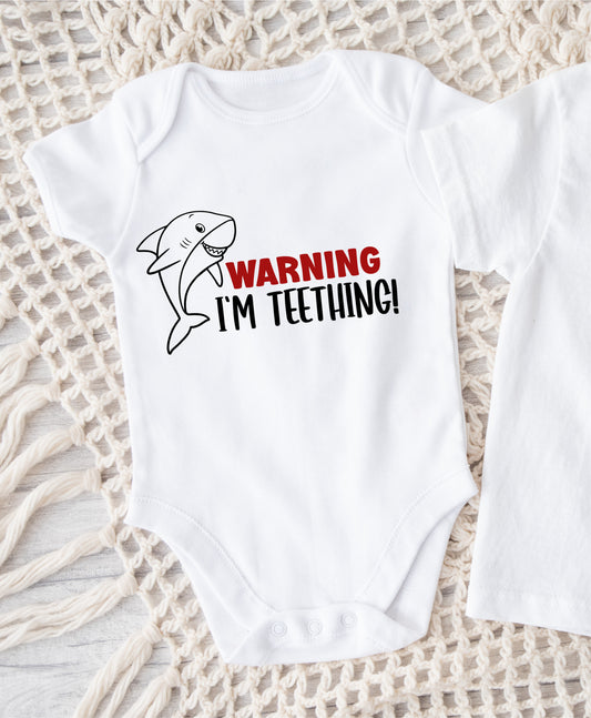 Warning I'm Teething onesie