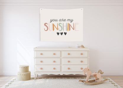 you are my sunshine heart Canvas Wall Hang