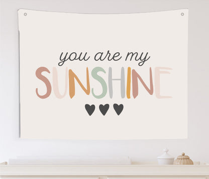 you are my sunshine heart Canvas Wall Hang