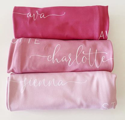 Personalised Blanket Script - Multiple Colours