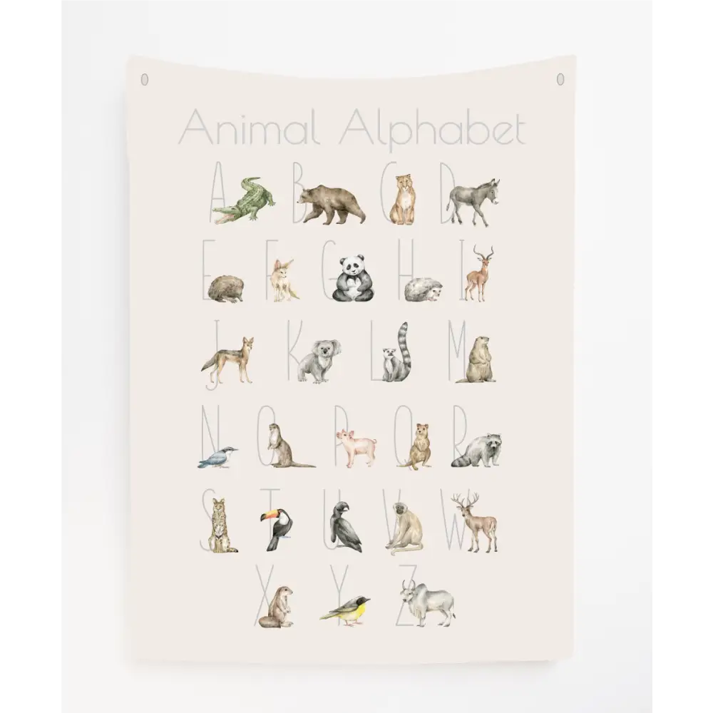 Animal Alphabet Canvas Wall Hang