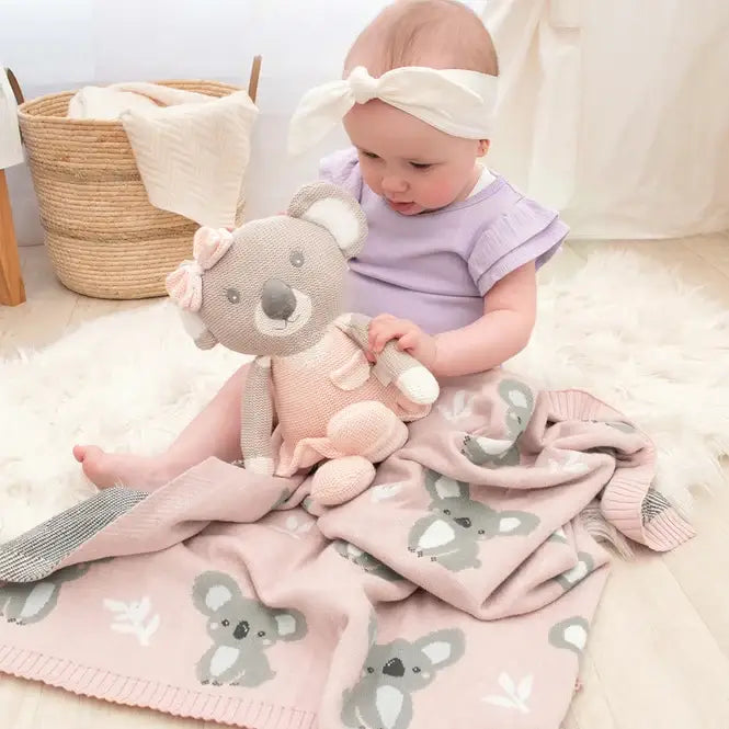 Australiana Blanket - Pink Koala