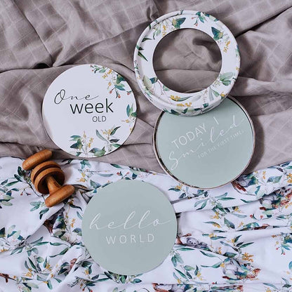 Eucalypt & Sage Reversible Milestone Cards - Timber Tinkers