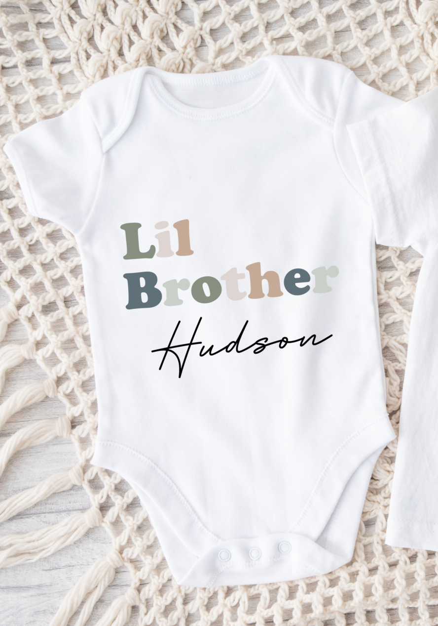 Lil Brother Onesie - Natural